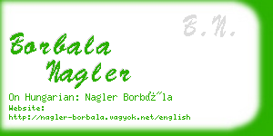 borbala nagler business card